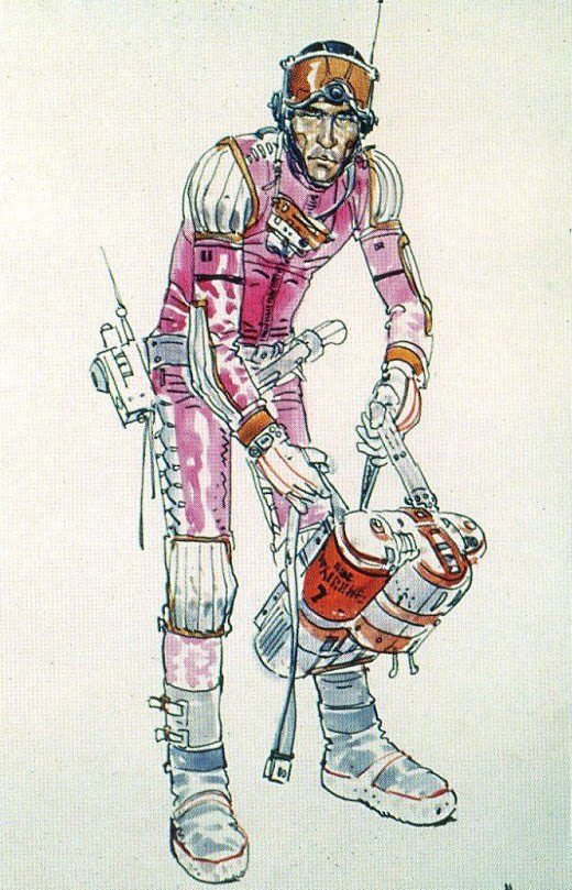 Version of a Moebius' spacesuit concept art made for "Alien" 7