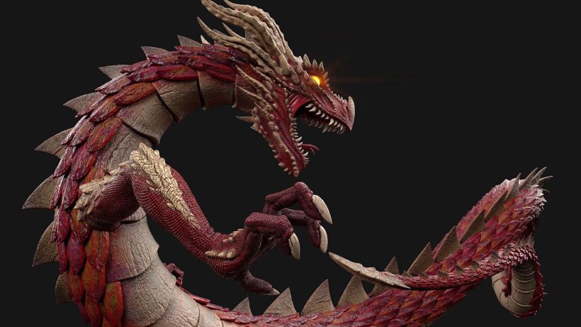 Dragon, Diseño, modelado e ilustración 3D 3