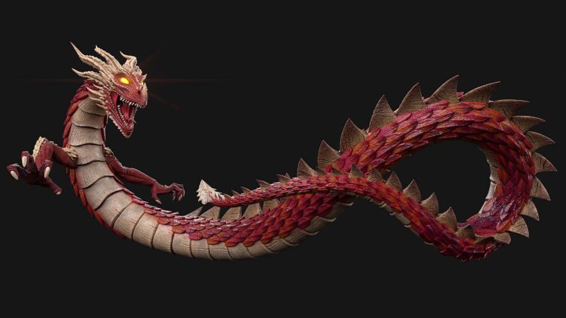 Dragon, Diseño, modelado e ilustración 3D 2