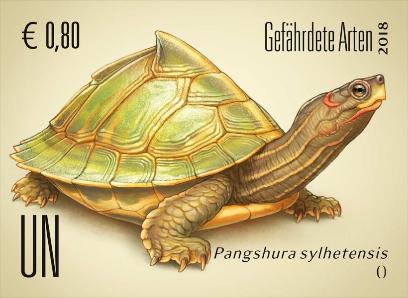 Ilustraciones sellos ONU, especies en peligro 2018 2