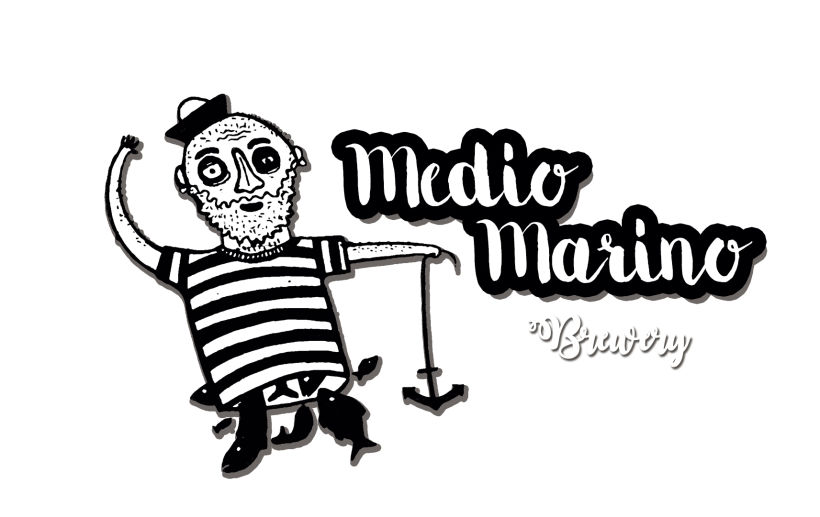 Logo cerveza artesana Medio Marino -1