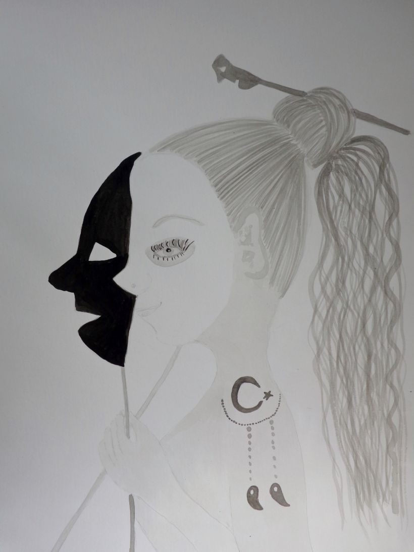 Máscaras entintas / Introducción a la ilustración con tinta china -1
