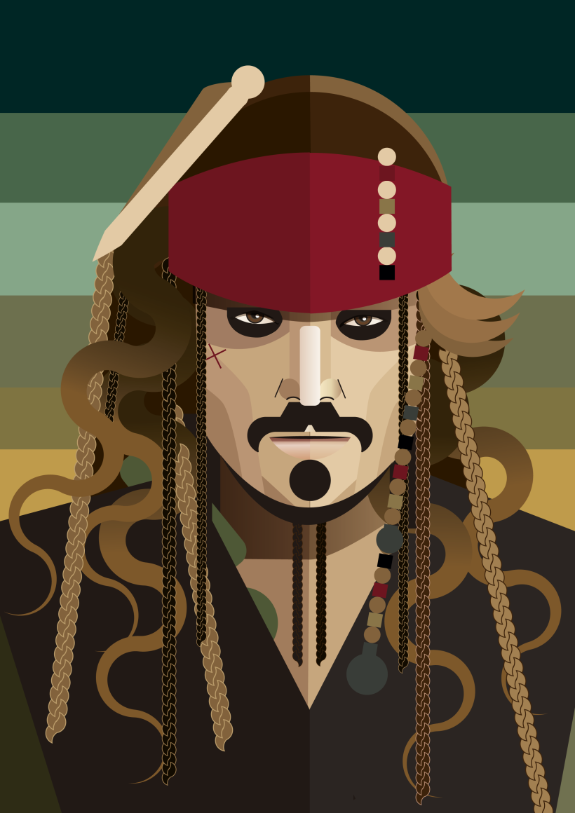 Ilustración Jack Sparrow -1