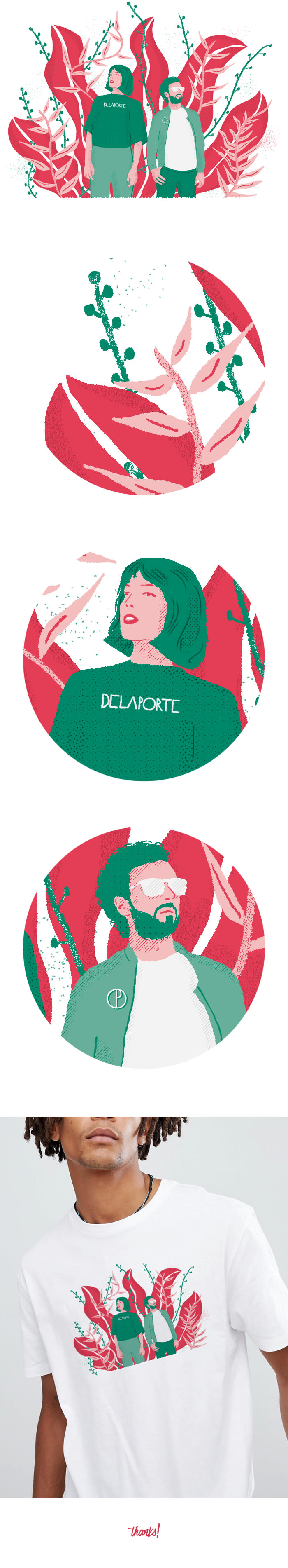 Ilustración para el grupo de música electrónica Delaporte 0