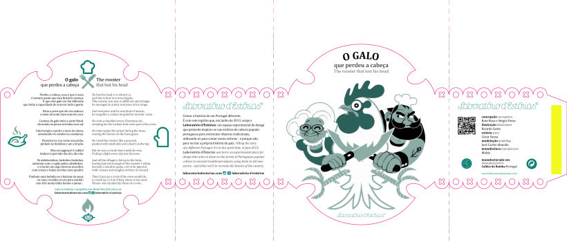 Ilustración y diseño gráfico de embalage para la marca Laboratório d'estórias 0