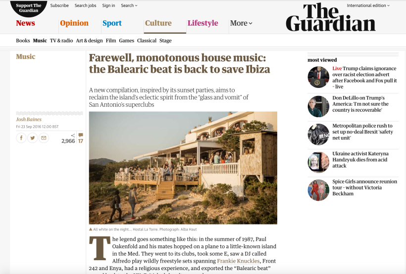 Publicación en la sección online de música del periódico británico The Guardian 1