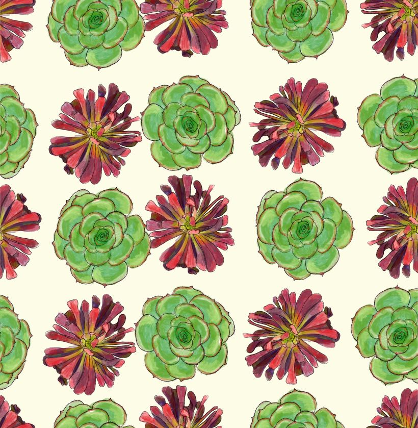 Mi Proyecto del curso: Diseño de estampados textiles/ Jardines -1