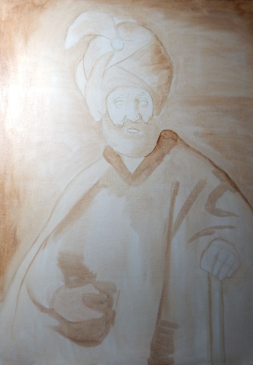 Ilustración al óleo basado en Rembrandt  -1