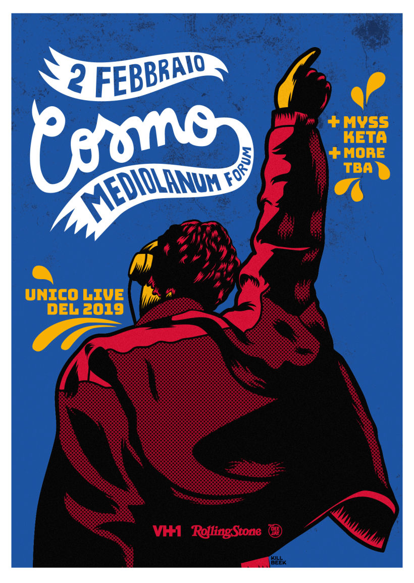 Mi Proyecto del curso: Ilustración para carteles de Rock Cosmo 0