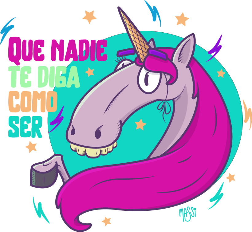 Diseño de personaje: Roberto, el caballo que quería ser unicornio 0