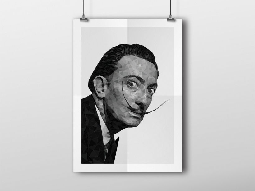 Retrato geométrico de Salvador Dalí 0