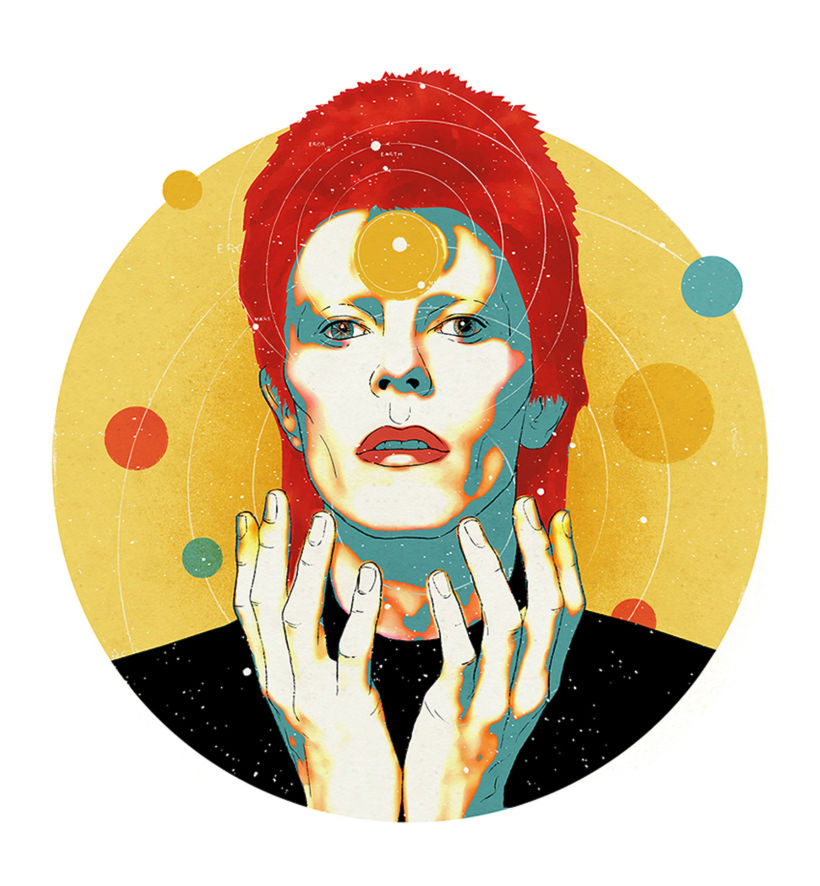 La comunidad Domestika homenajea a David Bowie con diversas técnicas  9