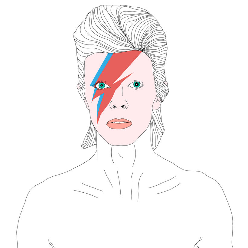 La comunidad Domestika homenajea a David Bowie con diversas técnicas  7