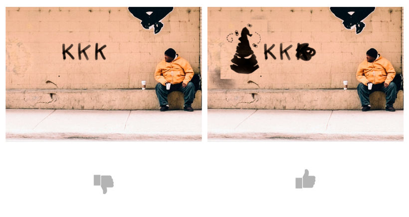 Diego Mir convierte las pintadas de odio en mensajes positivos con sus diseños 5