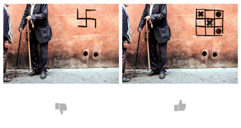 Diego Mir convierte las pintadas de odio en mensajes positivos con sus diseños 7