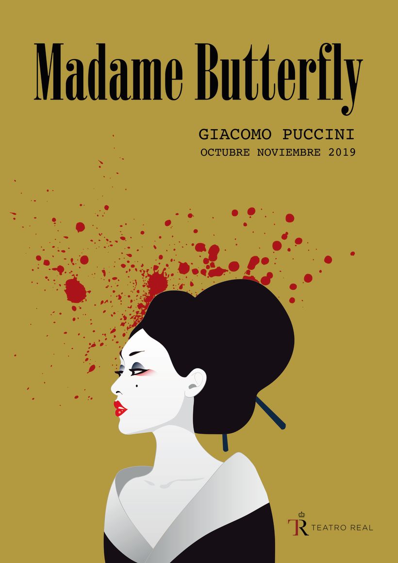 Cartel publicitario Madama Butterfly -1