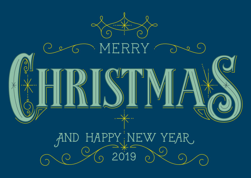 Postal Merry Christmas & Happy 2019  11