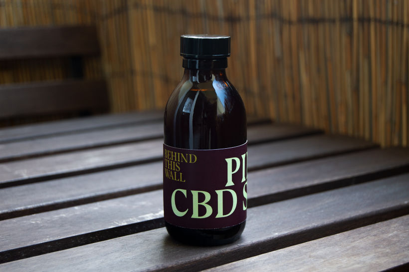 Labels for a small CBD Syrup collection by Behind This Wall, London. 0