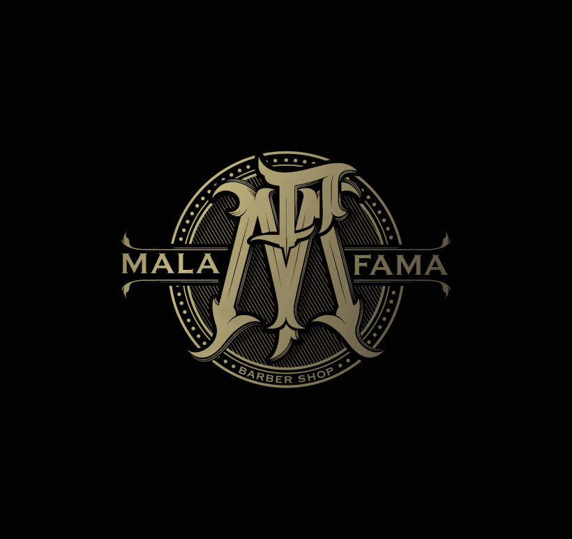 Mala Fama - barber shop (diseño de logotipo) 0