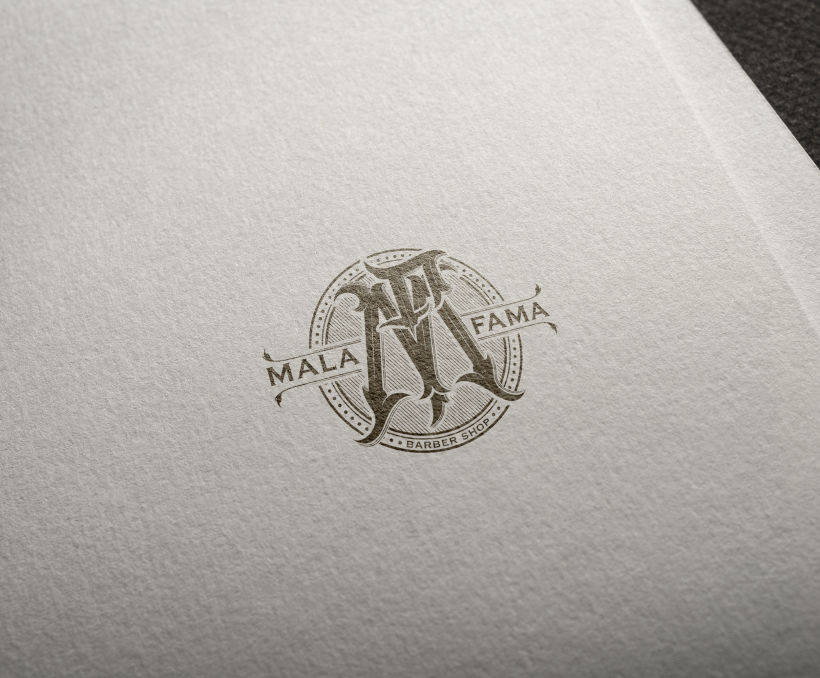 Mala Fama - barber shop (diseño de logotipo) 2
