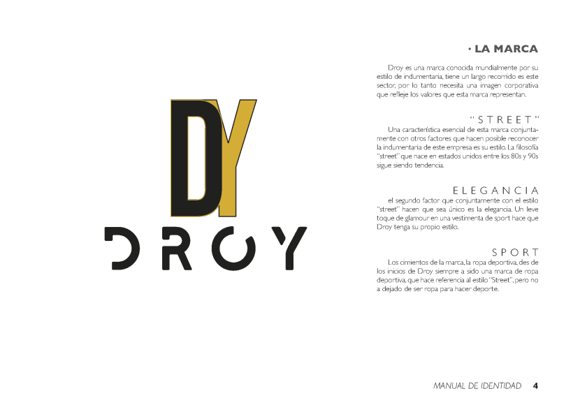 Manual de identidad visual  de "DROY" 2