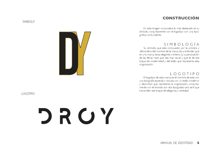 Manual de identidad visual  de "DROY" 3