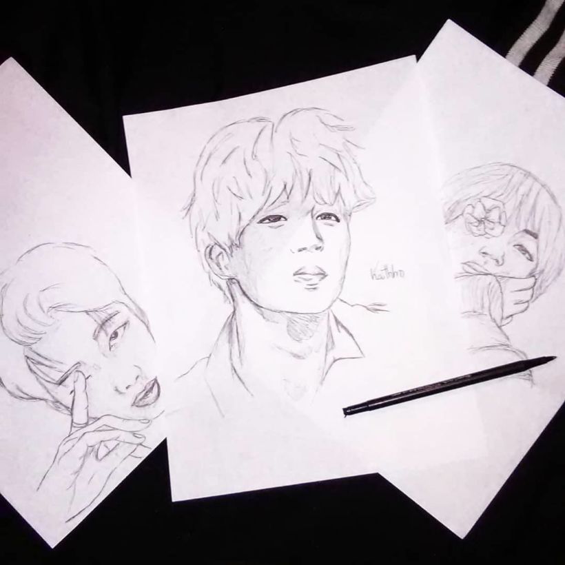K-pop Drawing fanart 4