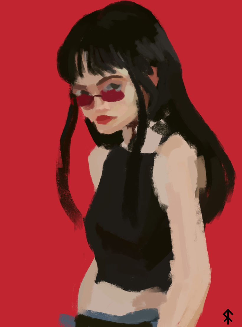 Red Glasses  Girl  4