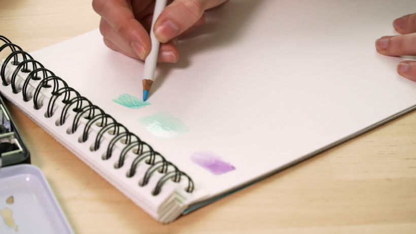 Tutorial acuarela: cómo pintar con pinceles y lápices acuarelables  11