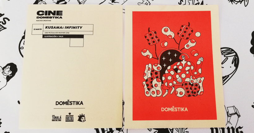 Cartel de Vals para 'Kusama: Infinity', la película proyectada en la segunda edición de Cine Domestika