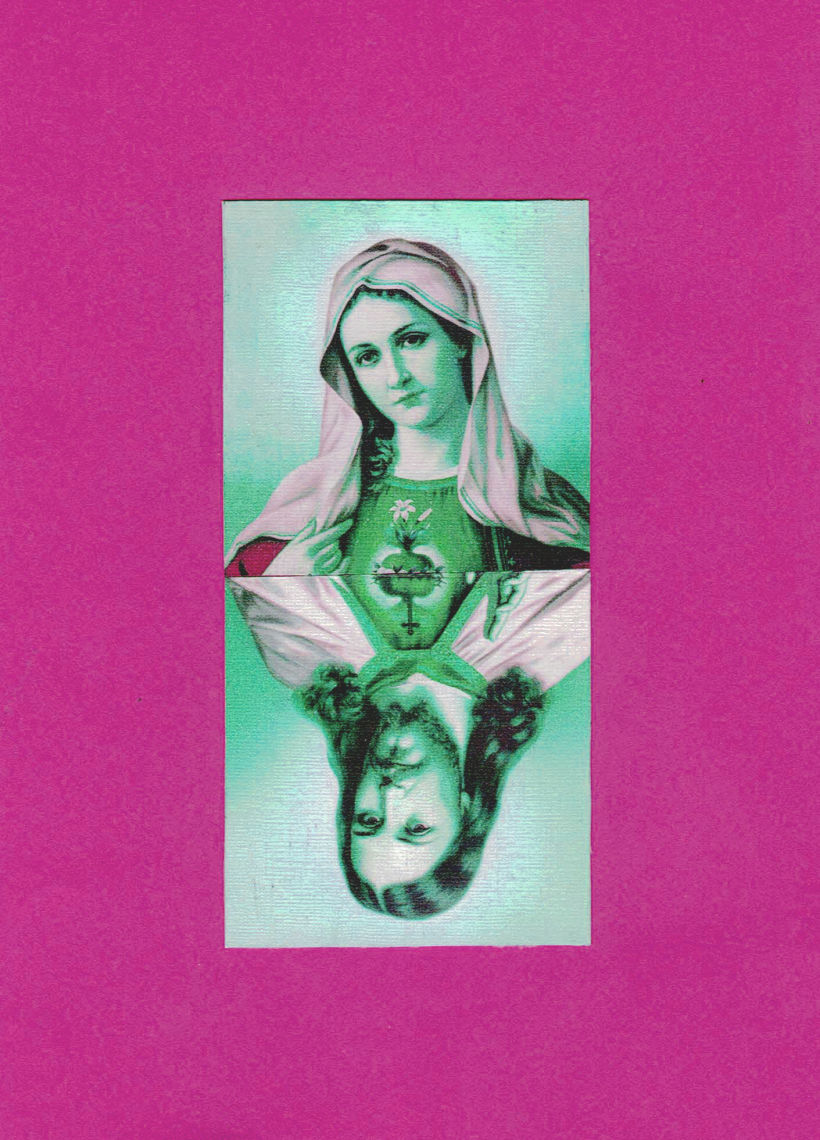 Mary Jesus. Collage de Pareja. Corrección de color por ordenador.