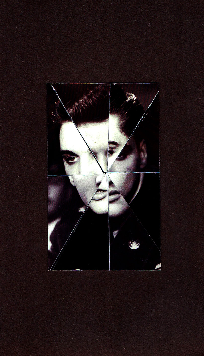 Split Elvis 2. Collage de triángulos 