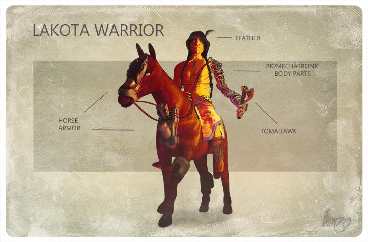 Lakota Warrior Cocept Art -1