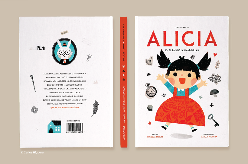 "Alicia en el país de las maravillas" ilustrado por Carlos Higuera