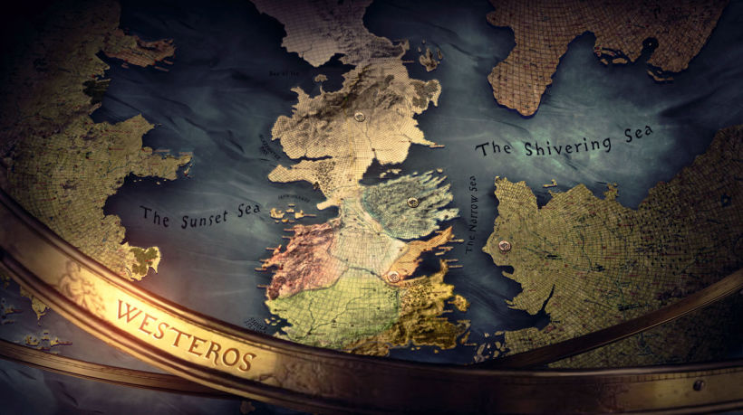 Arte conceptual del mapa de Westeros.