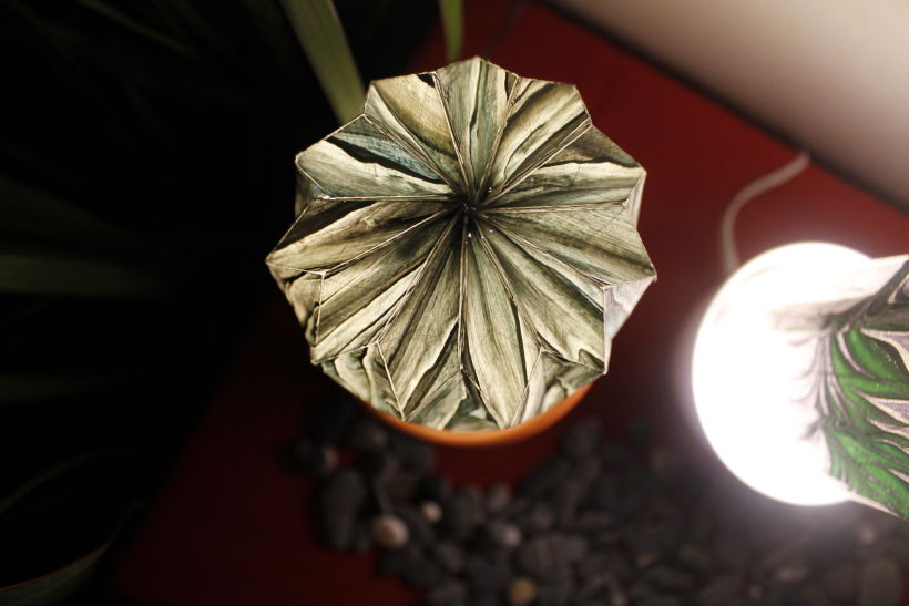 Mi Proyecto del curso: Creación de lámparas de Origami con papel 3