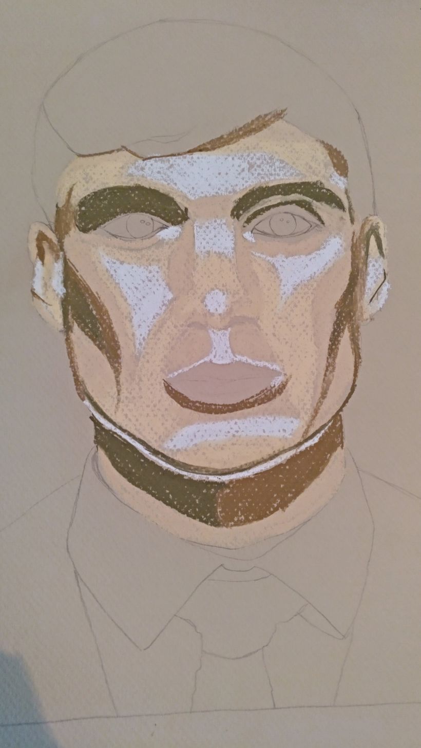 Mi Proyecto del curso:  Retrato realista con lápices de colores - Thomas Shelby - Peaky Blinders 2