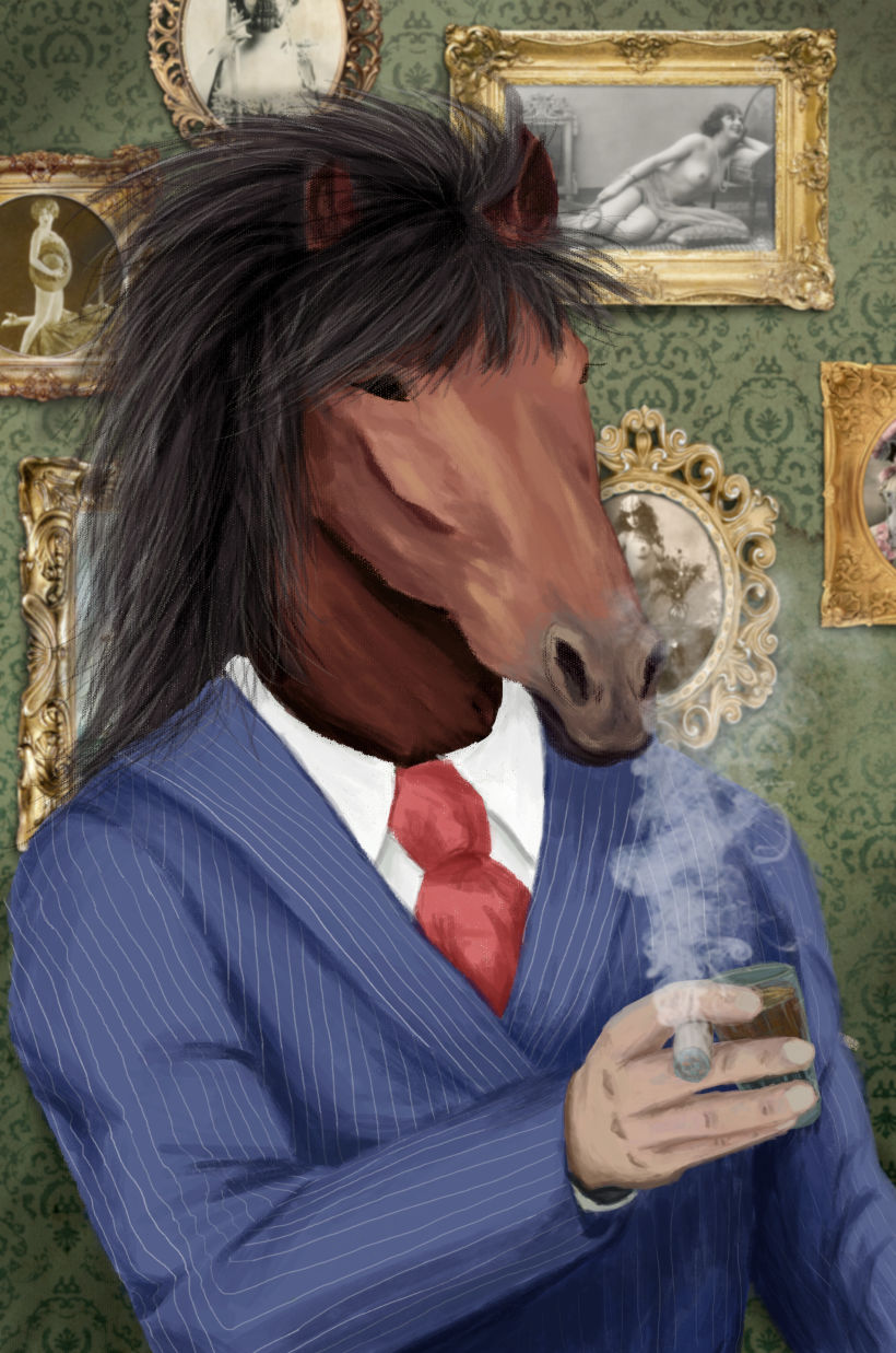 Mister Horse in his parlour -1