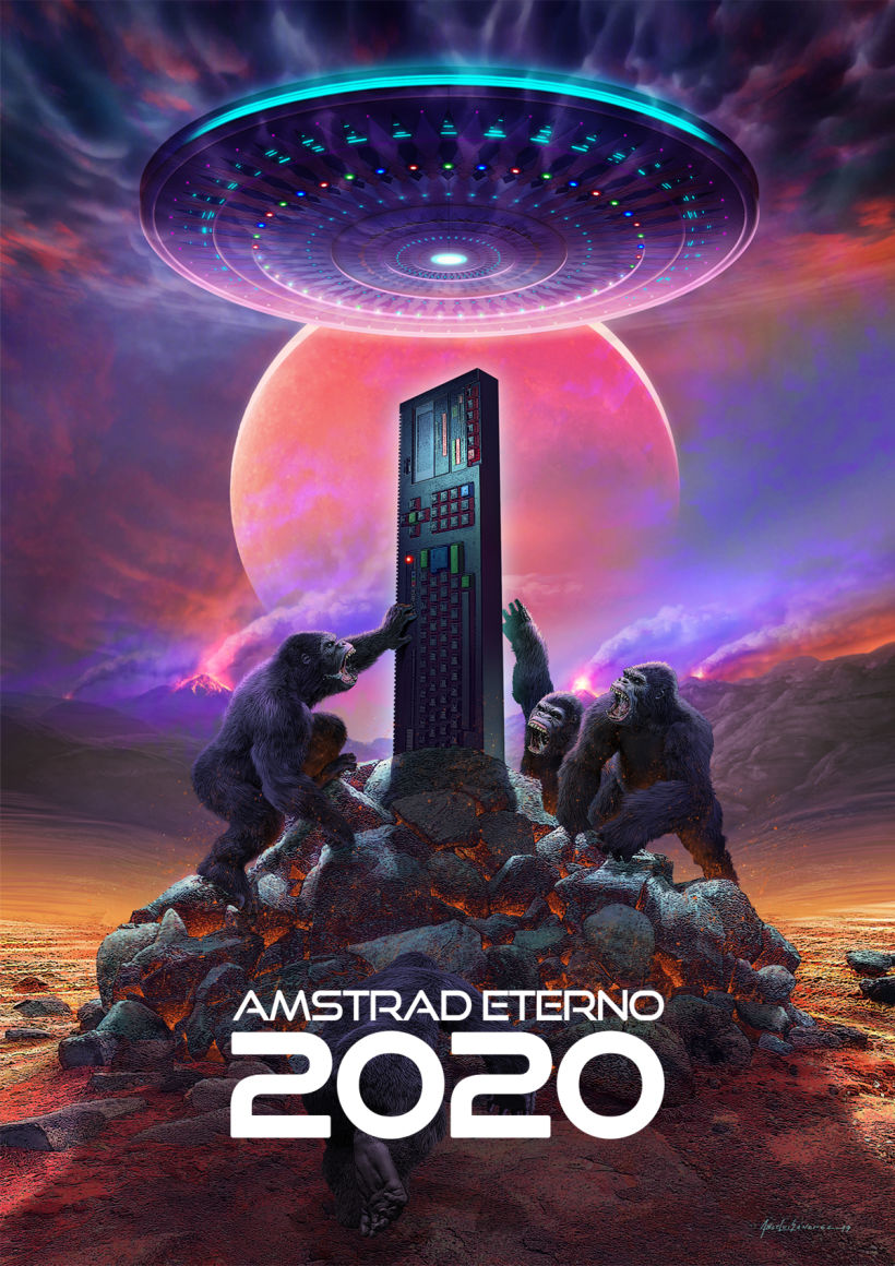 lustración para el evento Amstrad Eterno 2020 en Barcelona  0