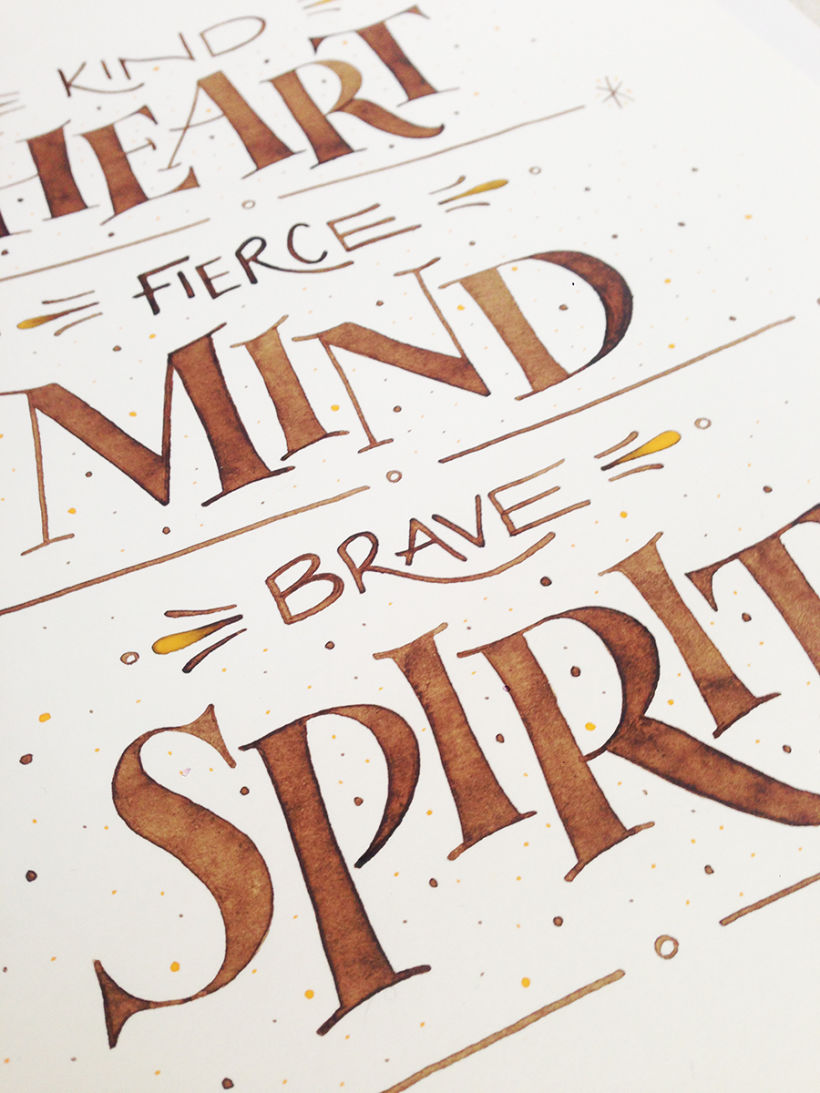 Kind heart fierce mind brave spirit wallpaper