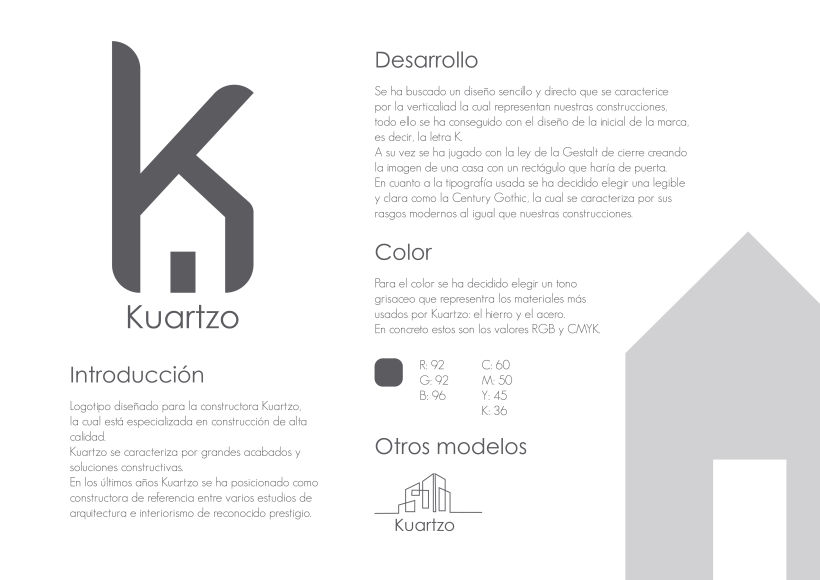 Diseño de logotipo para la constructora Kuartzo 1