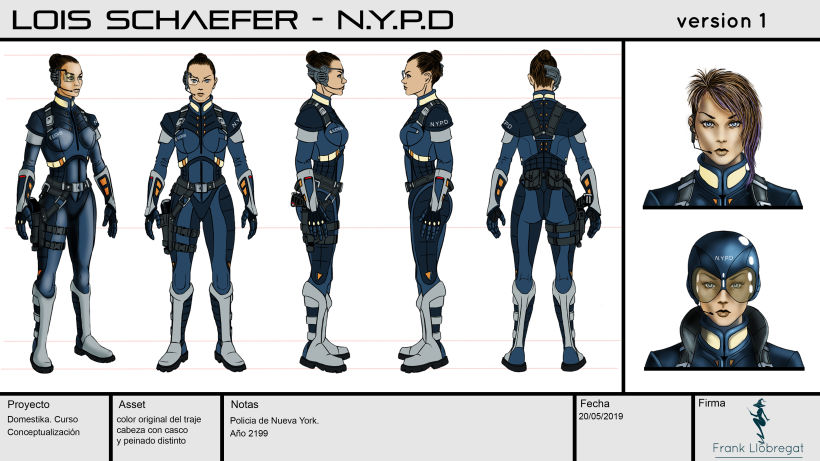 Lois Policía de N.Y, Mi Proyecto del curso: Metodología y conceptualización para el diseño de personajes 8