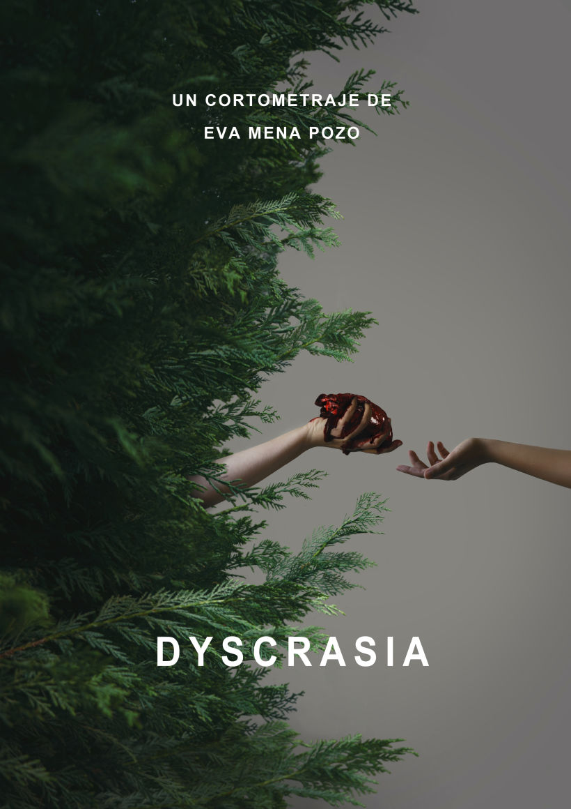 Diseño de cartel para el cortometraje experimental "Dyscrasaia" de Eva Mena Pozo.