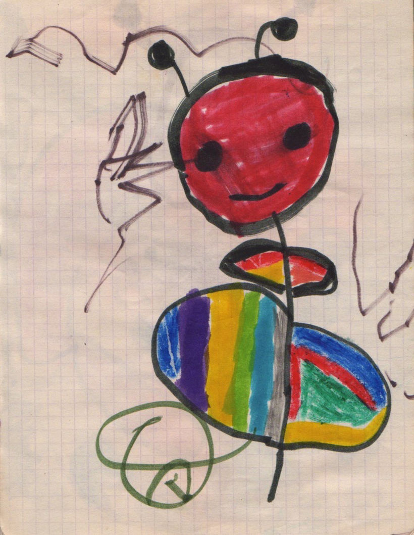 Dibujo de Flavia Zorrilla durante su niñez
