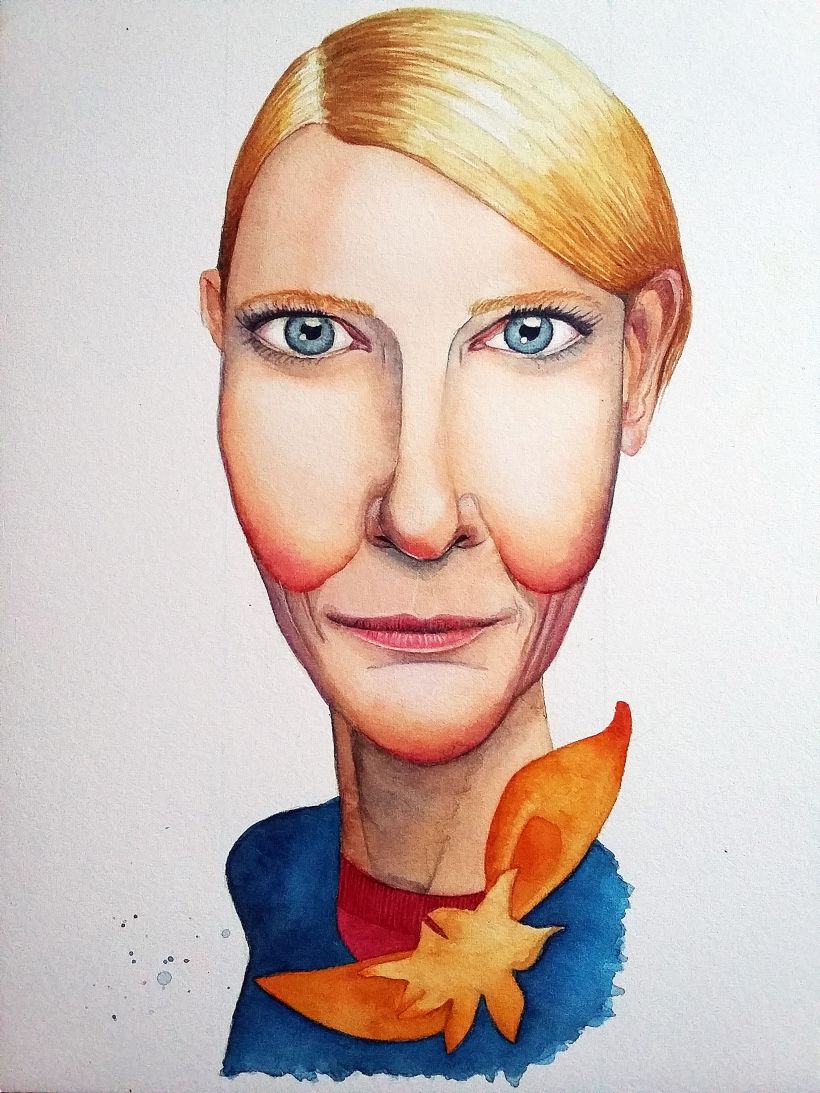 Mi caricatura de Cate Blanchett.  