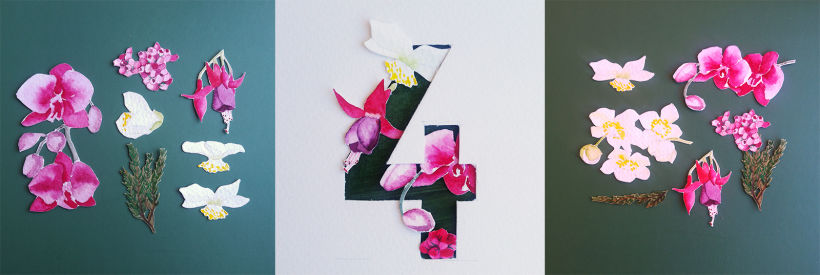 4 - Orquídea, Brezo, Kiwi y Pendiente de la reina