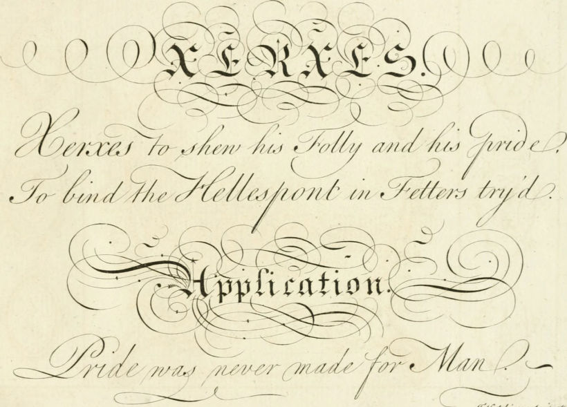 Ejemplo de caligrafía Penmanship. Chinnery, William, 1708-1791 Hutchinson, Thomas Hulett, James, d. 1771 Tringham