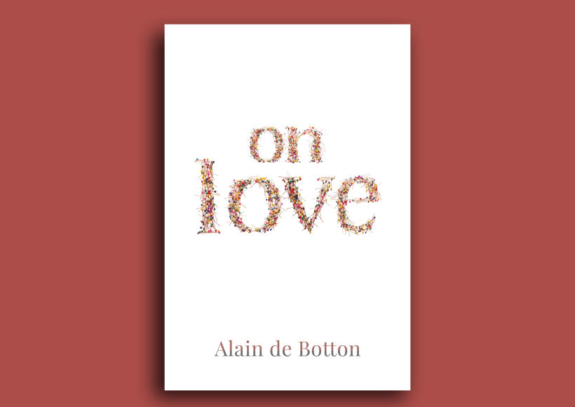 Proyecto personal de diseño de una portada para el libro "On Love" de Alain de Botton