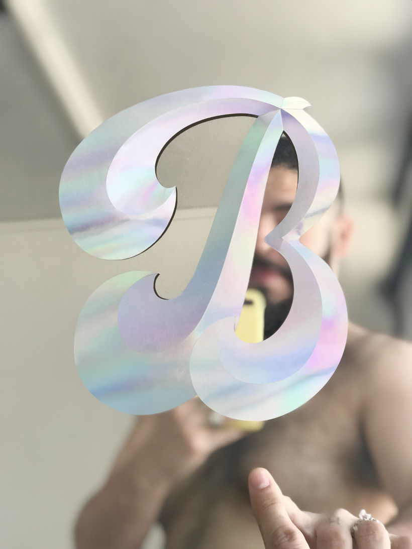 "B" de boobies, esta fue para el reto de 36 days of type de Instagram