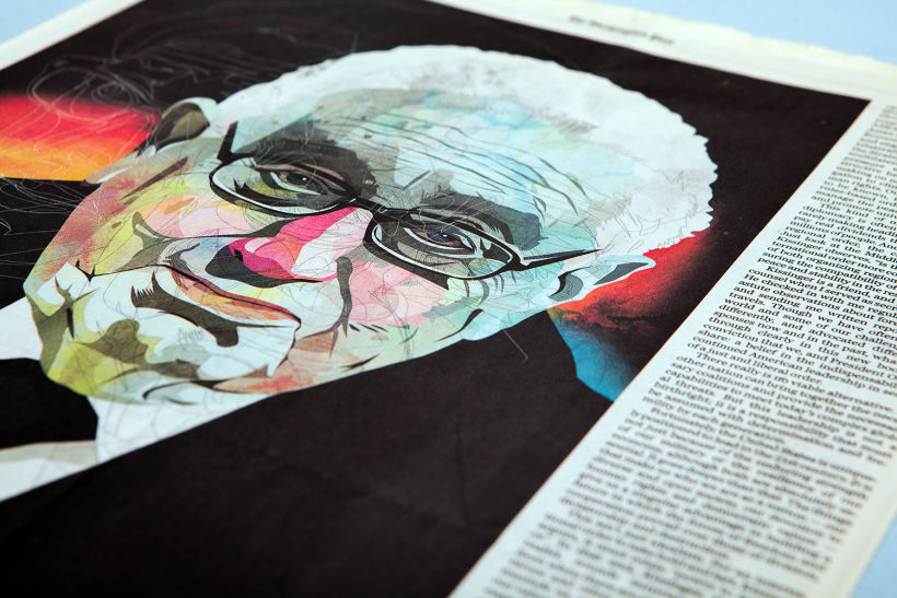Ilustración de Henry Kissinger para The Washington Post 1